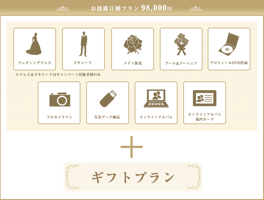お披露目婚プラン98,000円